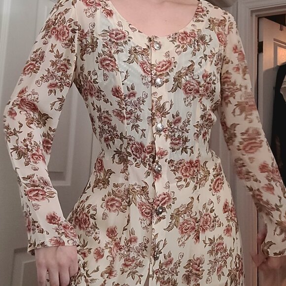 Maxi floral whimsigoth dress - Picture 1 of 10